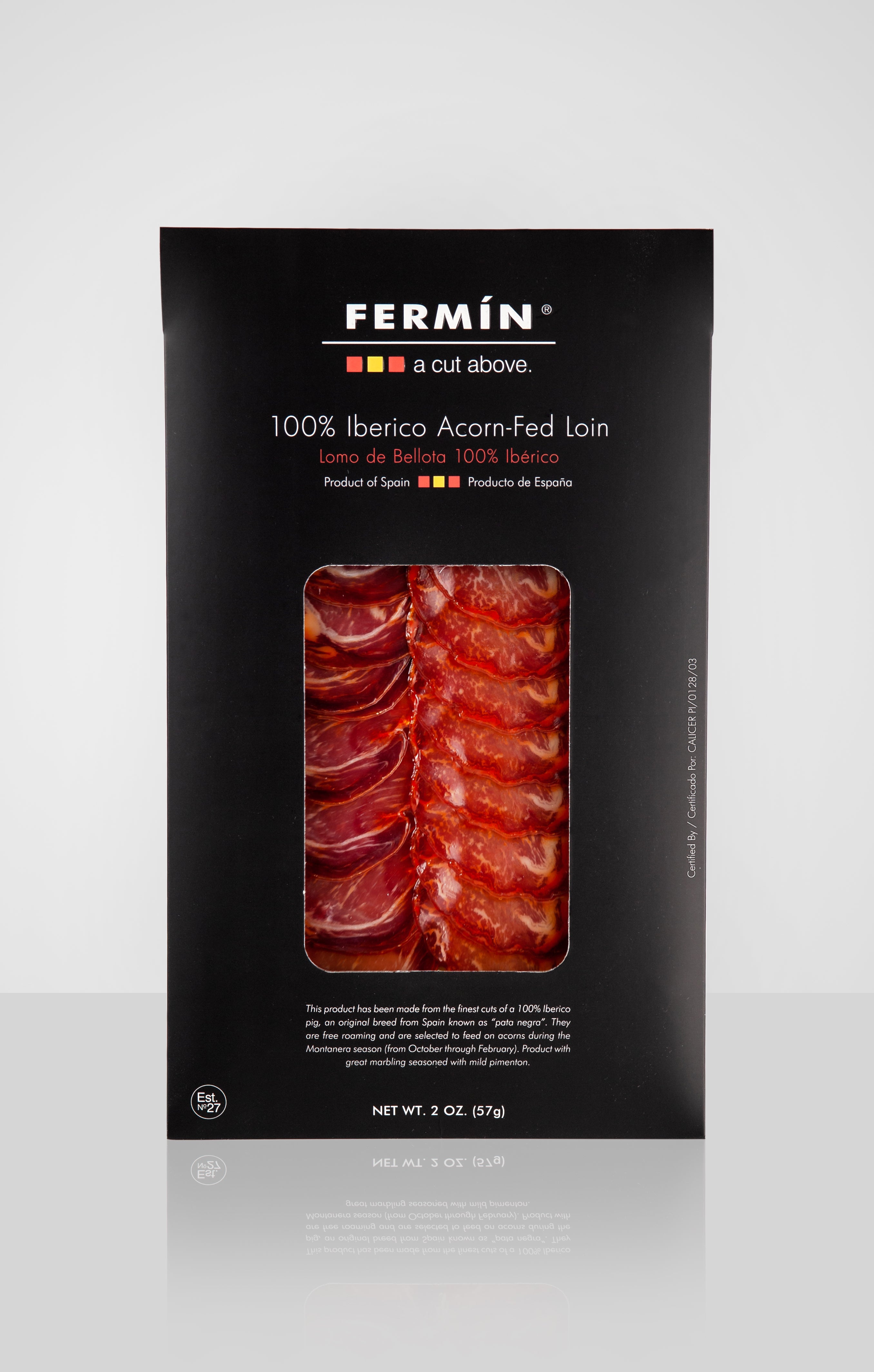 Acorn-Fed 100% Iberico Loin Sliced by Fermin