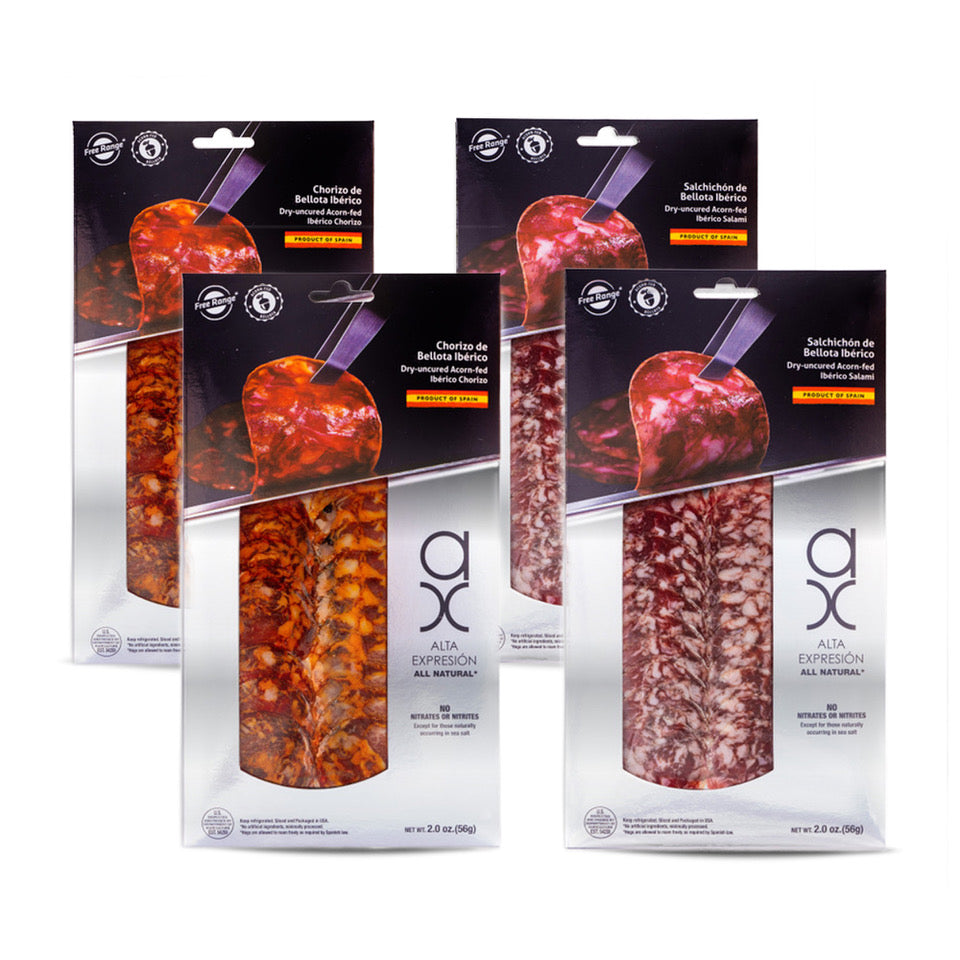 Acorn-fed 100% Iberico Chorizo and Salami Sliced by COVAP