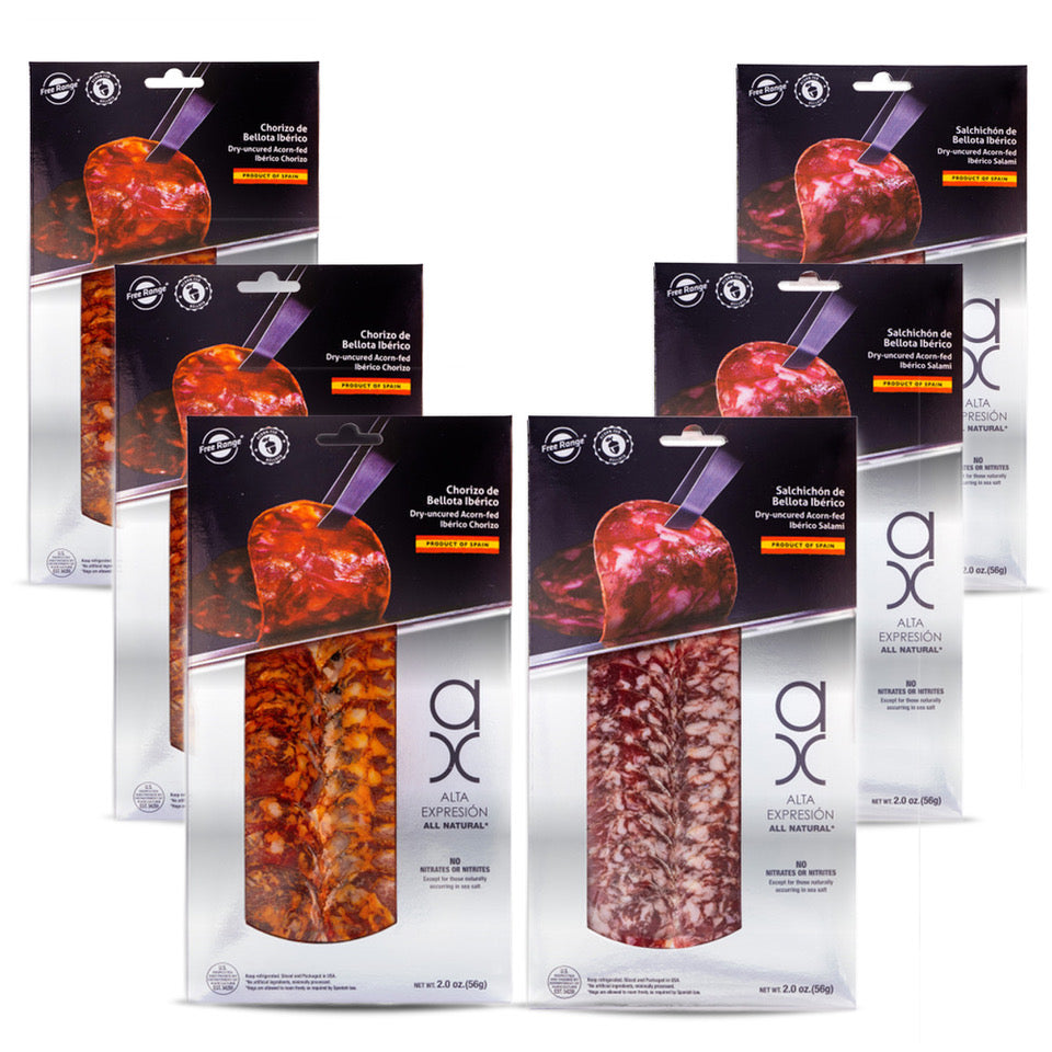 Acorn-fed 100% Iberico Chorizo and Salami Sliced by COVAP
