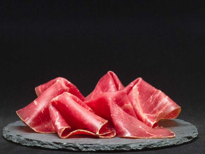 close up of Serrano Ham Slices