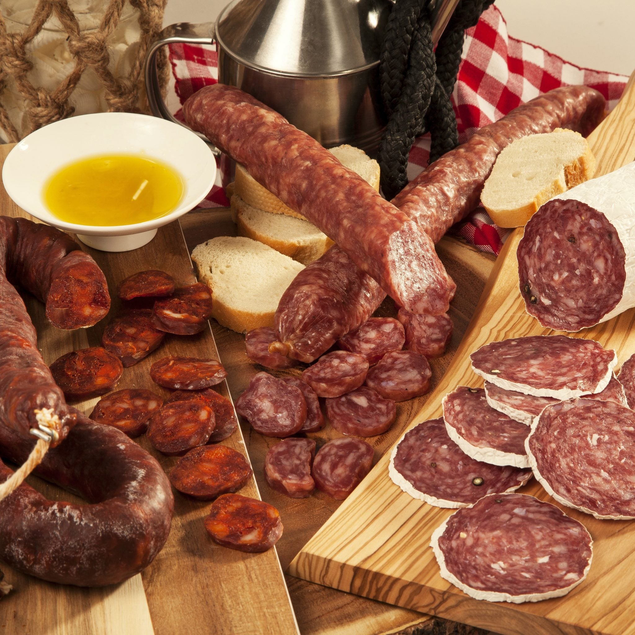 Spanish Cured Meats (Chorizo, Fuet and Salchichon)