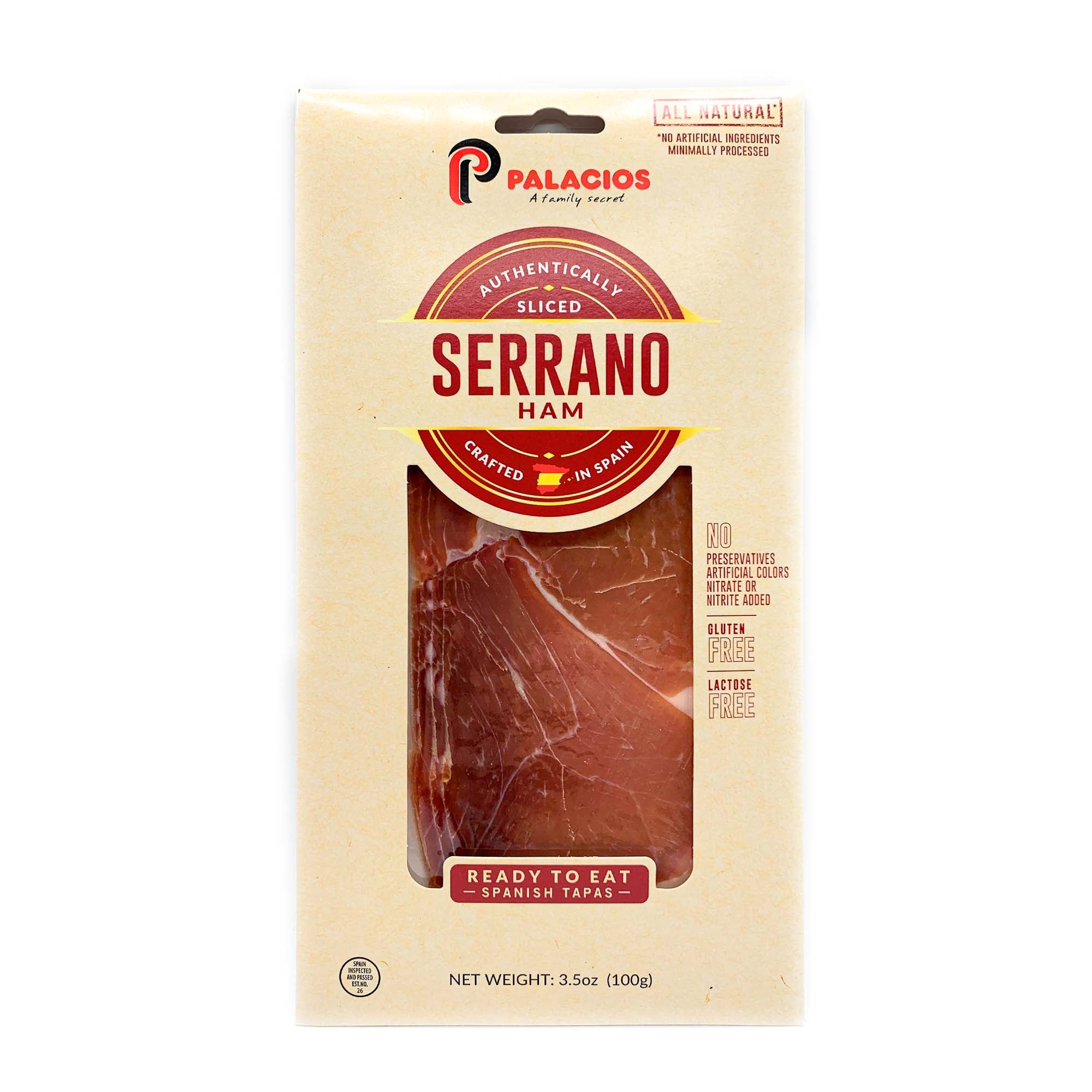 Serrano Ham All Natural 3.5oz by Palacios