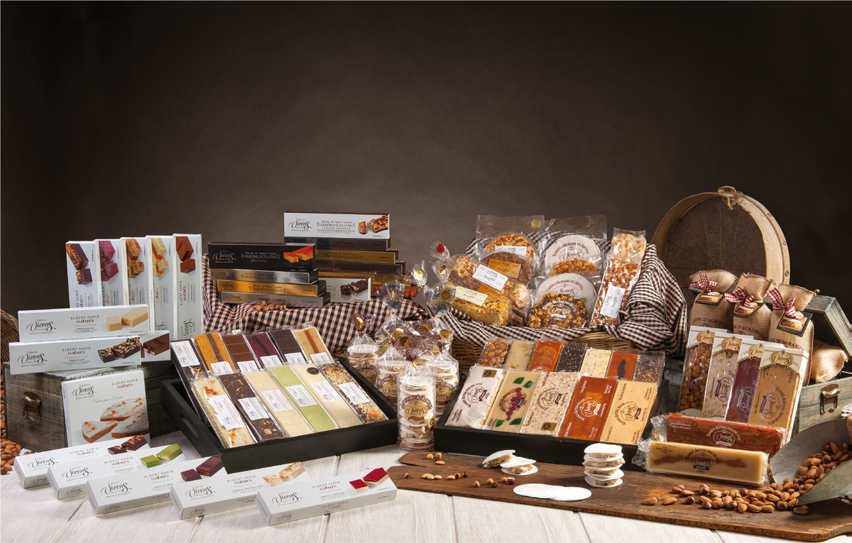 Turron Box Turrón Tasting Gift Box by Vicens - 4 Medium Bars – Dao Gourmet Foods